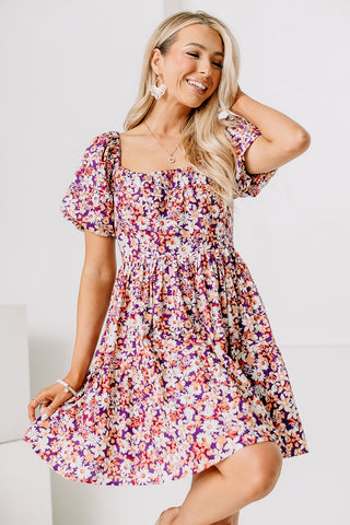 Just Poppin' In Floral Mini Dress