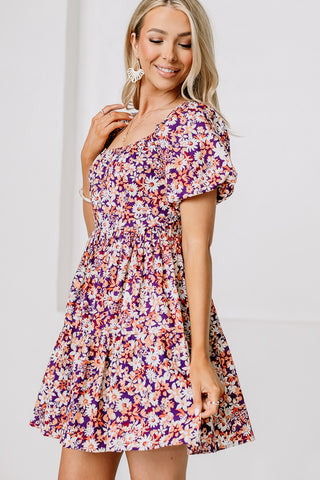 Just Poppin' In Floral Mini Dress