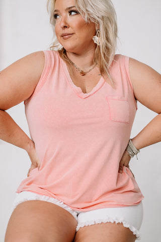Lead The Way Pocket Tank Top | Pink