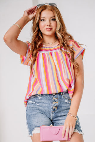 Over The Rainbow Striped Top
