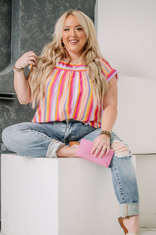 Over The Rainbow Striped Top