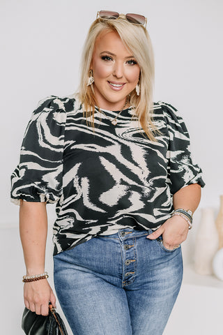 Strictly Business Printed Top