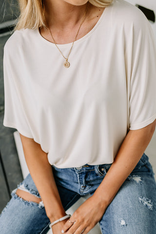Take It Easy Lightweight Top | Ivory