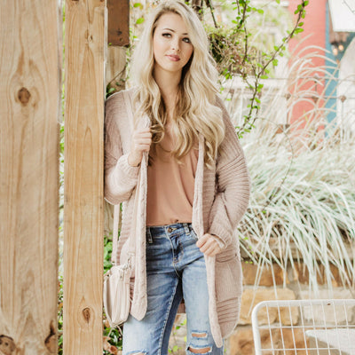 Pink Chenille Cardigans For Fall