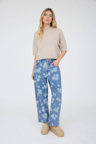Exposed Drop Shoulder Top