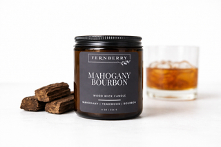 Mahogany Bourbon | 8 oz Wood Wick Candle