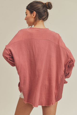 Majorie Gauze Oversized Top