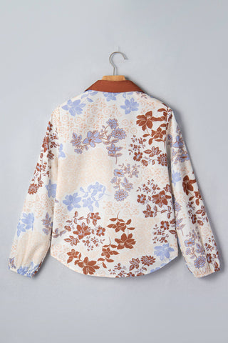 Floral Patchwork Bubble Sleeve Top