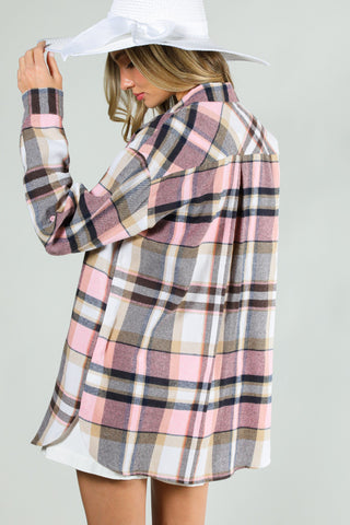Mad For Plaid Button Up {Pink}