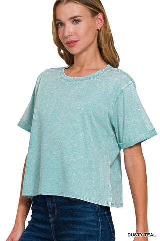 Acid Wash Crop Top