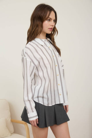 Follow In Line Button Down Top