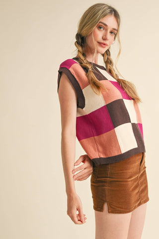 Checkmate Colorblock Sweater Vest