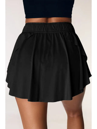 High Standards Lined Tennis Skort {Black}