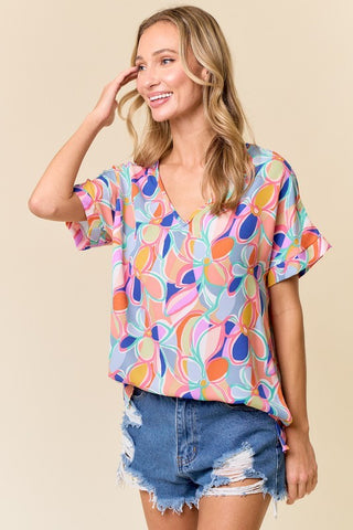 Look For Me Printed Top