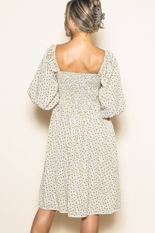 The Laces Edge Floral Midi Dress