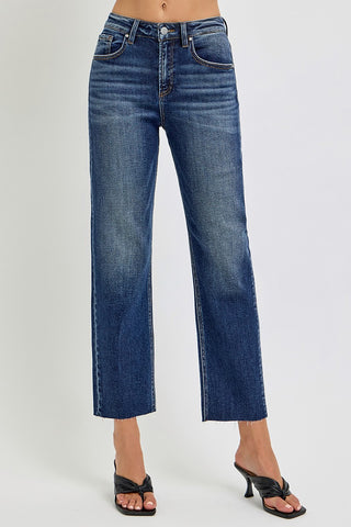 High Rise Slim Barrel Jeans