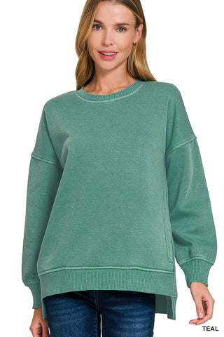 Hi-Low Hem Pocket Pullover | Colors