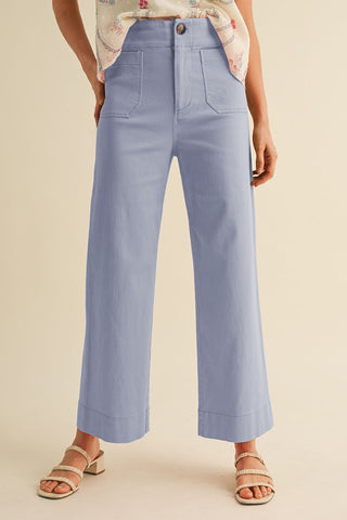 Patch Pocket Wide Leg Pants