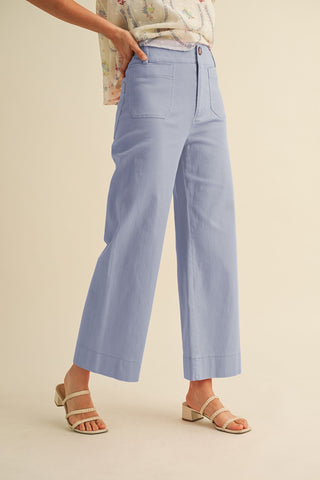 Patch Pocket Wide Leg Pants