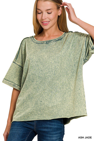 French Terry Acid Washed Top