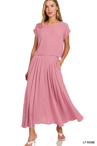 Among The Roses Skirt Set {Rose}