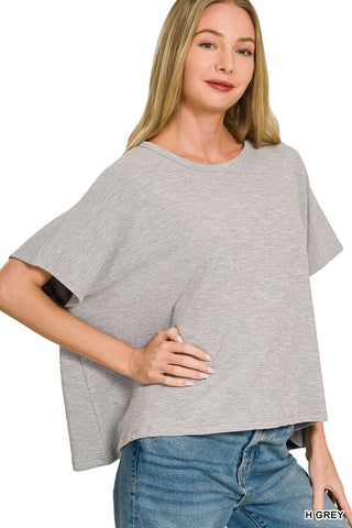 Cotton Slub Oversized Tee | Colors