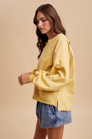 Loving Lace French Terry Sweatshirt