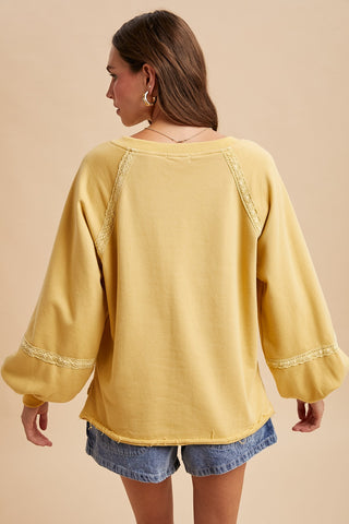 Loving Lace French Terry Sweatshirt