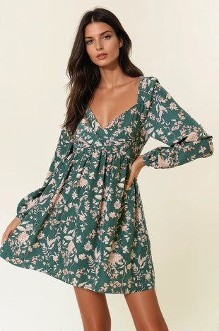 Floral Print Mini Dress