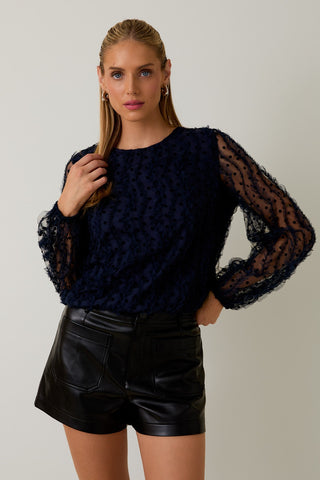 The Dotted Line Mesh Top