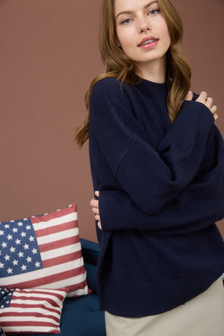Front Seam Sweater {Navy}