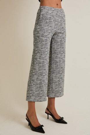Tweed Cropped Dress Pants