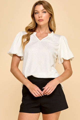 Shine Your Light Metallic Top