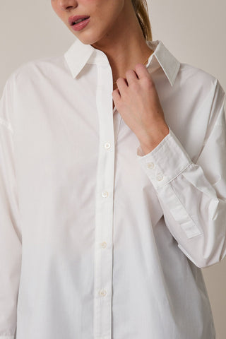 Per My Last Email Oversized Button-Up {White}