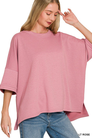 Scuba Side Slit Top | Colors