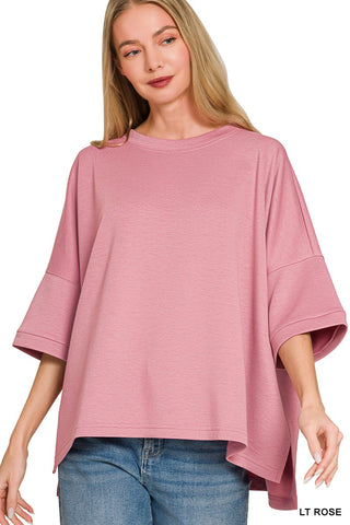 Scuba Side Slit Top | Colors