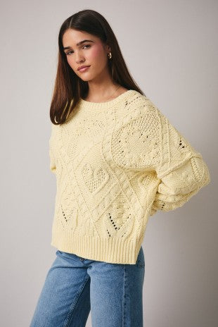 Talking Texture Oversized Sweater {Butter Yellow}