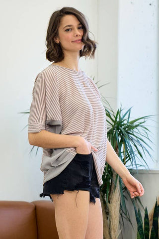 Mixed Media Dolman Top
