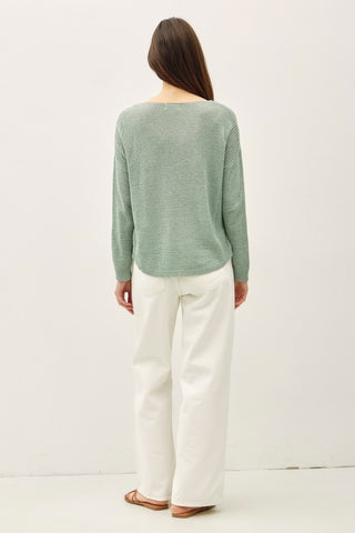 Drop Shoulder Knit Top {Sage}