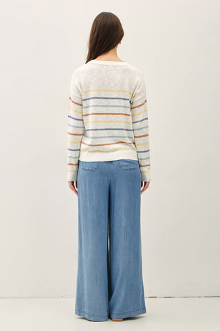 Chambray Wide Leg Pants