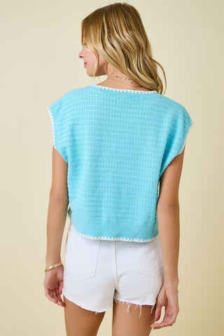 Brunch Date Textured Knit Top