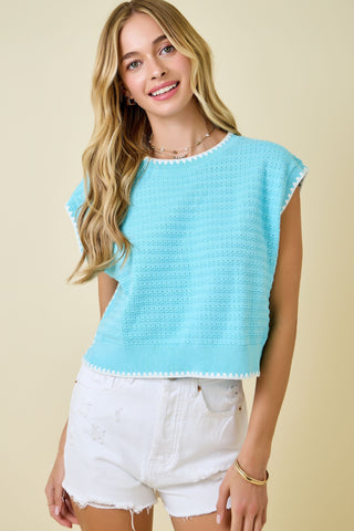 Brunch Date Textured Knit Top