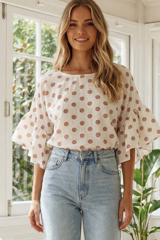 On The Dot Polka Dot Top