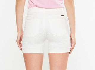 Hanna Mid Rise White Shorts