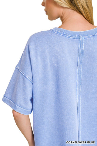 French Terry Acid Washed Tee | Colors