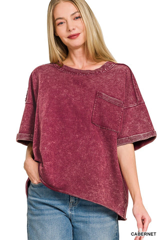 French Terry Exposed Seam Tee