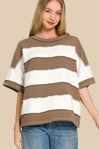 French Terry Striped Top | Colors