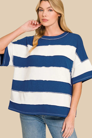 French Terry Striped Top | Colors