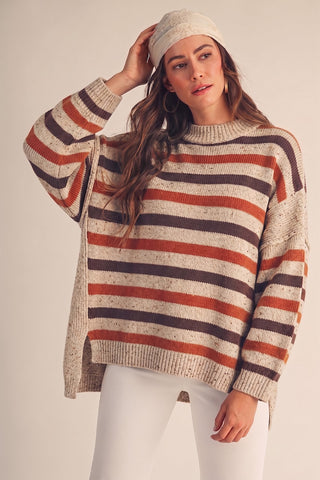 Autumn Harvest Striped Sweater
