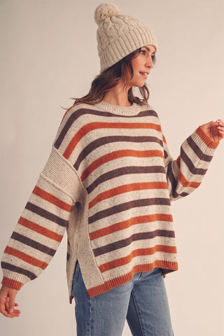 Autumn Harvest Striped Sweater